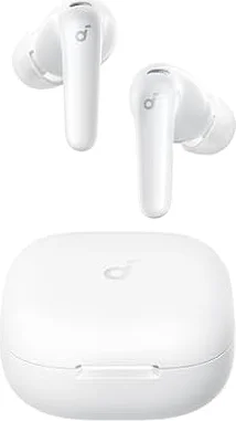soundcore by Anker P31i kabellose Bluetooth-Kopfhörer, Hi-Res Sound, Weiß | adaptives Noise Cancelling in Echtzeit, Übersetzungskopfhörer, 50h Akku, kabellose Bluetooth Earbuds