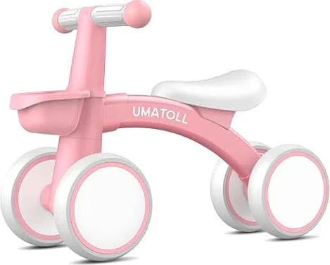 Umatoll Kinder Laufrad ab 1 Jahr, Spielzeug 1-2 Jahre, Geburtstagsgeschenk | Baby Lauflernrad mit Korb für Jungen und Mädchen, Verstellbarer Sitz, Geschenk zum 1. Geburtstag