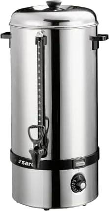 SARO Glühweinkocher & Heißwasserspender für Gastronomie & Buffet – 19 L – Edelstahl – Stufenlos einstellbare Temperatur – Sicherheitszapfhahn – Für Heißgetränke – 2,4 kW – 230 V – Modell HOT DRINK