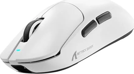 ATTACK SHARK X8SE Mouse for Large Hand, 55g Superlight, PixArt PAW3311 Gaming Sensor, BT/2.4G Wireless/Wired, Adjustable DPI up to 25000, 500mAh Battery (White)