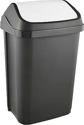 keeeper Mülleimer mit Schwingdeckel, 25 l, Swantje, Graphit-Grau