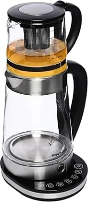 Glas Wasserkocher Set 2,5L+1L, Teekocher mit LCD Anzeige, 2000W