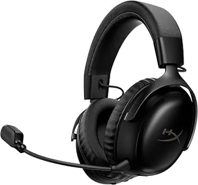 HyperX Cloud III S Wireless Gaming Headset mit bis zu 120 Std. Akkulaufzeit | Gaming & Streaming, 2,4 GHz & Bluetooth, Memory-Schaumstoff, Kristallklare Kommunikation, Geräteübergreifende Nutzung