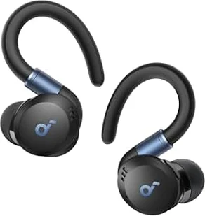 Soundcore by Anker Sport X20, kabellose Workout Kopfhörer Flexible Passform | drehbare und ausziehbare Ohrhaken, tiefer Bass, IP68, 48h Play, Sport Kopfhörer