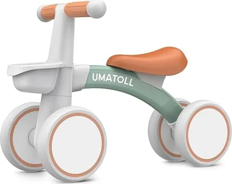 Umatoll Kinder Laufrad ab 1 Jahr, Spielzeug 1-2 Jahre, Geburtstagsgeschenk | Baby Lauflernrad mit Korb für Jungen und Mädchen, Verstellbarer Sitz, Geschenk zum 1. Geburtstag