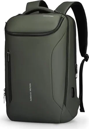 MARK RYDEN Laptop Rucksack 17.3 Zoll Herren, Groß Wasserabweisend YKK | Ergonomisch gepolstert mit USB Ladeanschluss & Diebstahlschutz, Ideal für Business, Reise, Pendeln, Uni, Outdoor & Schule