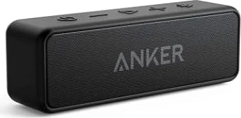 soundcore 2 by Anker Bluetooth Lautspreche(Schwarz) | mit eingebautem Mikrofon,12W Stereo Sound, Duale Bass-Treiber, 24h Akku, 20m Reichweite, Verbesserter IPX7