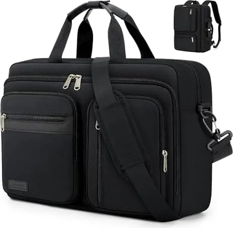RAINSMORE 17,3 Zoll Laptoptasche Arbeitstasche Herren 2-in-1 Rucksack | Große Laptop tasche,Wasserdichte Business-Aktentasche Herren,Notebooktasche,Computertasche für Reisen und Geschäft