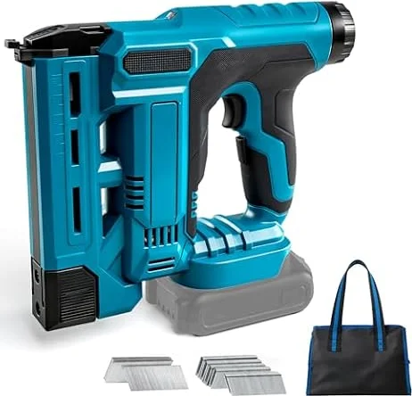 Akku Nagelpistole Kompatibel mit Makita 18V, Akku-Nagler 2-in-1-Elektrohefter mit 2000 Nägeln für Holz DIY Heimwerker Tischlerarbeiten und Polsterungen (ohne Akku)