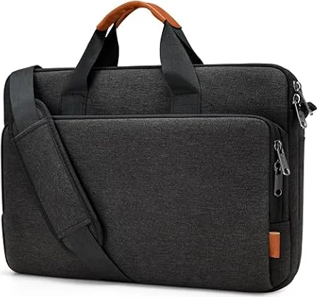 bagasin Laptoptasche Aktentasche Passt bis zu 15 15,6 16 Zoll Erweiterbare | Wasserabweisend Schultertasche Umhängetasche Tragetasche Notebooktasche PC Computer Tasche