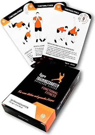 figgrs® Functional Fitness - 57 Trainingskarten mit 50 Fitnessübungen | Ganzkörpertraining ohne Geräte | Fitness zuhause | Bodyweight Training | Krafttraining mit Eigengewicht | Muskelaufbau
