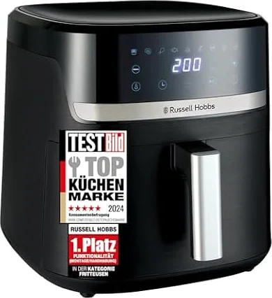 Russell Hobbs Heißluftfritteuse XXL, Satisfry 8,3 L, 9 Programme | Rapid-Air-Technologie für Kochen mit Wenig oder Keinem Öl, Pizza Ø 26 cm, Spülmaschinengeeigneter Korb