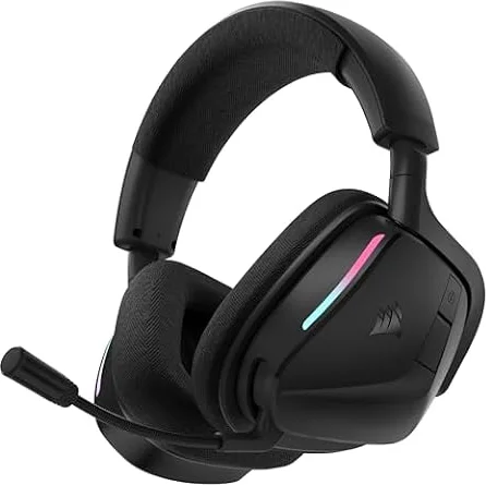 CORSAIR VOID v2 Wireless Gaming-Headset – Kohlenstoff | Bluetooth, Dolby Atmos, 70 Stunden Akkulaufzeit, Duale Wireless, Schnelles Aufladen – PC, PS5, PS4, Switch & Mobile