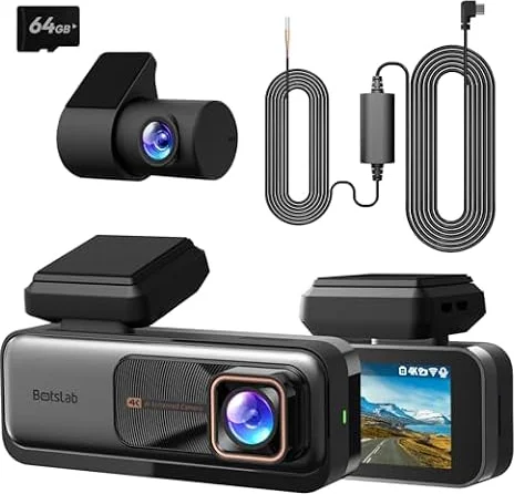 BOTSLAB Dashcam Auto Vorne Hinten 4K+2K mit 5,8GHz WiFi GPS, WDR Nachtsicht