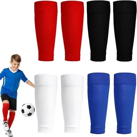 4 Paar Kinder Fußball Stutzen, Unisex Atmungsaktiv Schienbeinschoner | Fußball Stutzen Kinder, Stutzen Ohne Socken, Stulpen Fußball Jungs, Fußball Socken Kinder, Vielseitige Sportarten, Atmungsakt