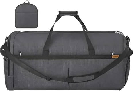 SONGMICS Reisetasche groß, 120L Faltbare Sporttasche mit Schuhfach | Weekender aus Polyester, 80 x 35 x 40 cm, für Reise, dufflebag, travelbag, luggage bag, mit Nassfach, Grau, RBF120G101