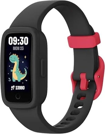 Vigor 3 Kinder Fitness Uhr Smartwatch mit AMOLED Display, Jungen 4-12 Jahre | Ohne Smartphone & App nutzbar, 3 ATM wasserdicht, Schrittzähler, Herzfrequenz & Schlafmonitor, Vibrationswecker, 10 Sportmodi