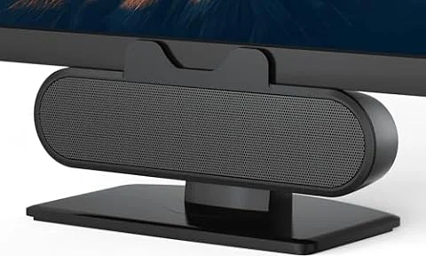 INGA 10W PC-Lautsprecher, USB-A/C, Plug-and-Play, Stereo-Bass | Kompatibel mit PC/Mac/Laptop, Monitor-Lautsprecher zum Anclipsen, für Gaming, Musik, Home-Office