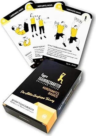 figgrs® Kurzhantel - 57 Trainingskarten mit 50 Fitnessübungen