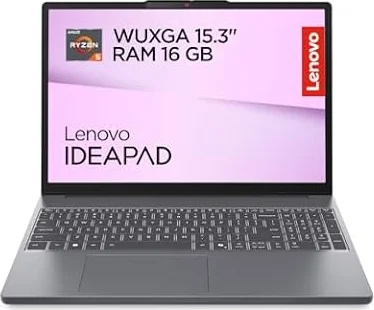 Lenovo IdeaPad Slim 3 | Laptop | Ryzen 5 | 16GB | 512GB | 15.3" WUXGA Display | AMD Ryzen 5 150 | 512GB SSD | 16GB RAM | AMD Radeon 660M Grafik | QWERTZ | Windows 11 | Grau