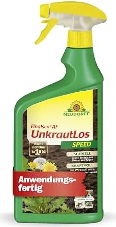 Neudorff Finalsan AF UnkrautLos Speed – Schnell wirkender Unkrautvernichter gegen Unkraut, Moos und Algen. Wirkt in 1 Stunde, anwendungsfertig, 1 Liter