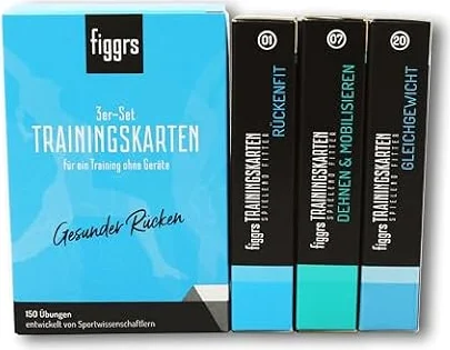 figgrs® "Gesunder Rücken" ohne Gerät - Trainingskarten mit 150 Übungen