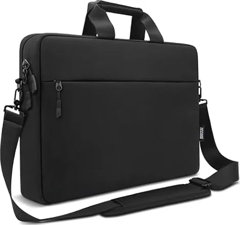 TECOOL 17 17,3 Zoll Laptoptasche Schultertasche Umhängetasche | Wasserdicht Aktentasche für 17-17,3 Zoll Lenovo Acer ASUS Dell HP Samsung Laptop Notebook Stoßfest Tasche, Schwarz