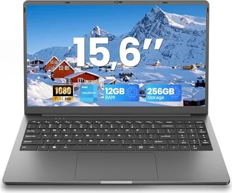jumper 15,6 Zoll Laptop 12GB RAM 256GB SSD für Unternehmen und Studenten | TF Erweitern 512GB, 5205U Prozessor Notebook(bis zu 1,9 GHz), FHD Display, 2 Stereo-Lautsprecher/USB 3.0/Typ-C/Zehnertastatur
