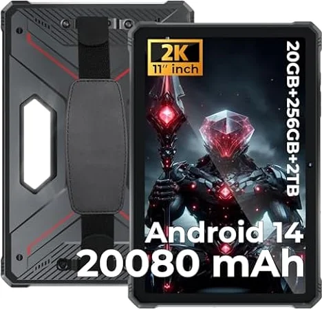 HOTWAV R9 Pro Tablet Outdoor Android 14, 4G LTE/5G WiFi Baustellen Tablet