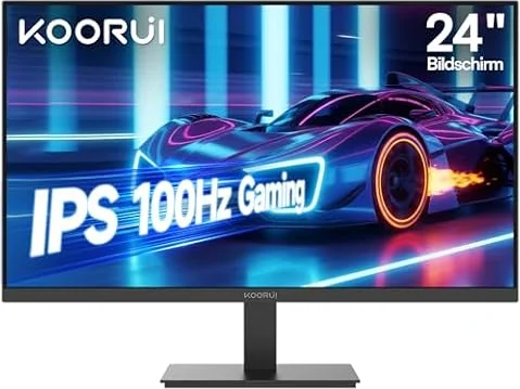 KOORUI E2411F 23.8 Zoll Bildschirm,Full HD Monitor 1920x1080,100Hz PC Monitor,IPS Eye Care,HDMI&VGA,VESA 100 x 100 mm