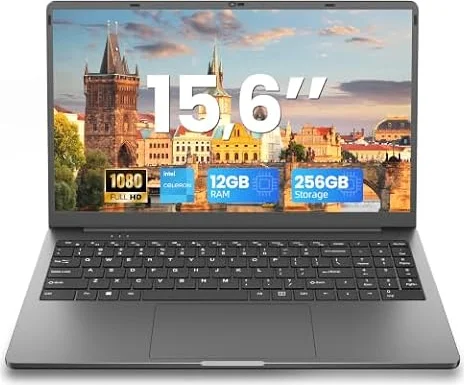 jumper 15,6 Zoll Laptop 12GB RAM 256GB SSD für Unternehmen und Studenten | TF Erweitern 512GB, 5205U Prozessor Notebook(bis zu 1,9 GHz), FHD Display, 2 Stereo-Lautsprecher/USB 3.0/Typ-C/Zehnertastatur