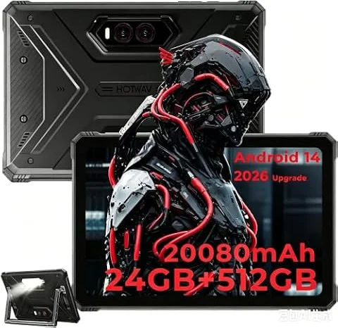 HOTWAV R9 Plus Tablet Outdoor Android 14, 4G LTE/5G WiFi Baustellen Tablet