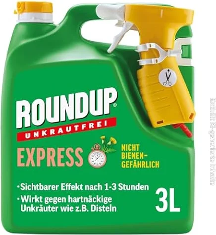 Roundup Unkrautfrei Express 3L Drucksprühgerät gegen Unkraut in Ziergärten
