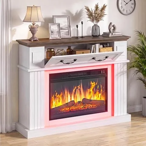 DWVO 38" Elektrokamin Realistischer 3D Flammeneffekt
