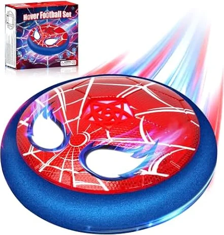 Lubolee Hover Fussball Kinder mit LED Leuchtenden Augen, Schwebender Indoor Fussball Geschenke Jungen Mädchen 3-12 Jahre, Fußball Spielzeug ab 4 5 6 7 8 9 10 11 12 Jahre Jungen